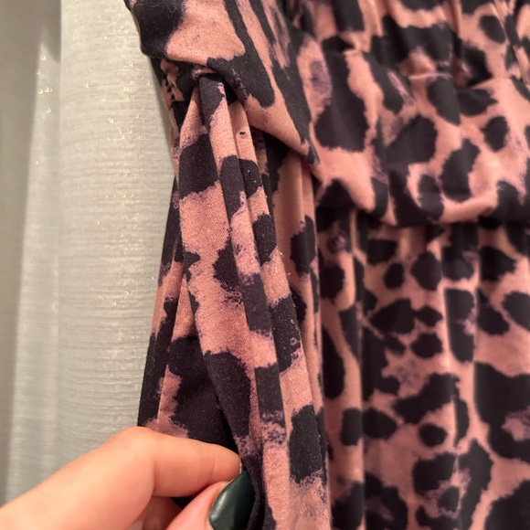 OUGES PLUS size Short Sleeve V Neck Casual Wrap Dress with Pockets, 2XL - Picture 4 of 4